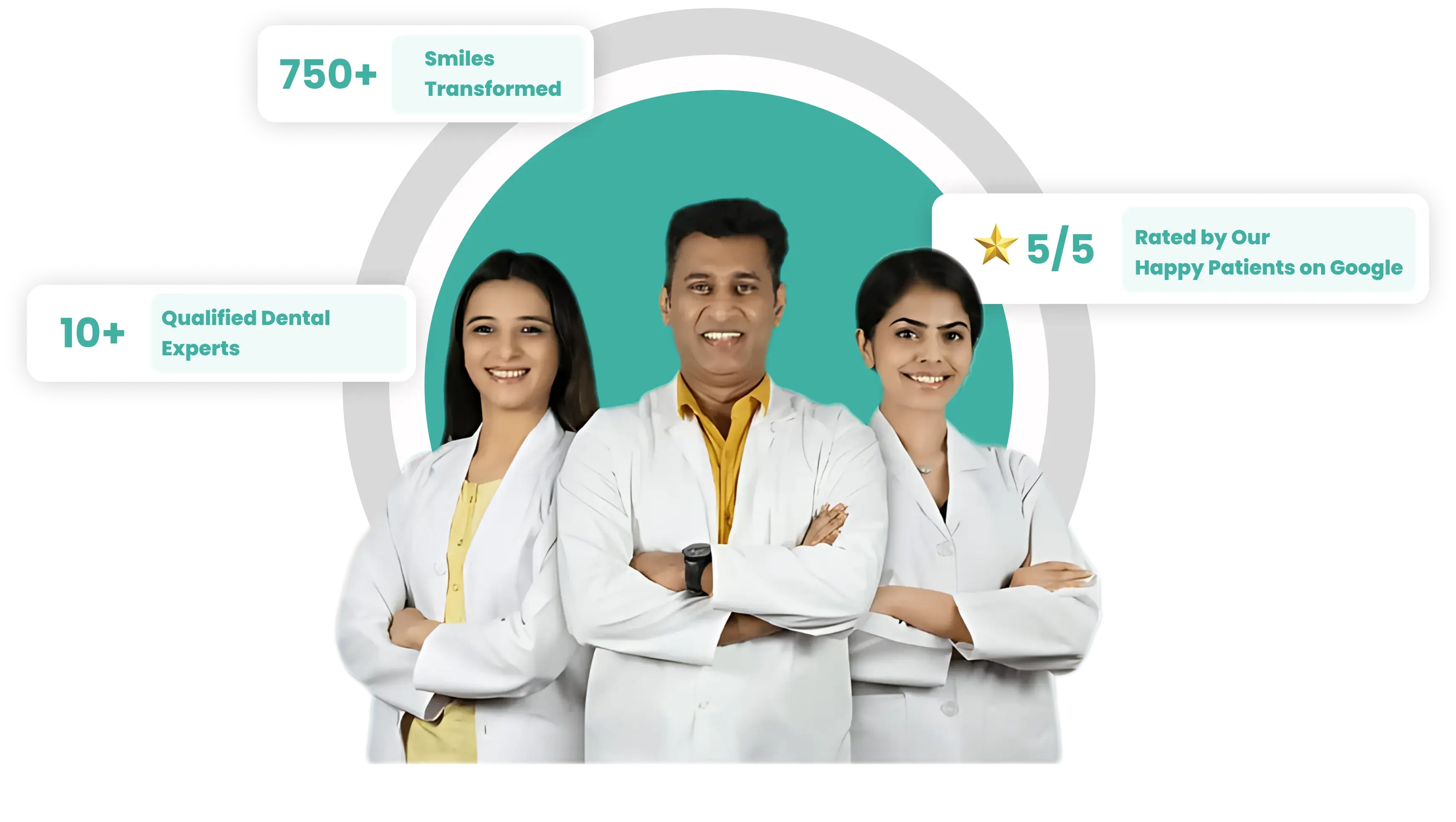 Smile Life Dental Clinic Chennai – Trusted team of 10+ qualified dental experts, 750+ successful smile transformations, and 5/5 Google-rated dentists